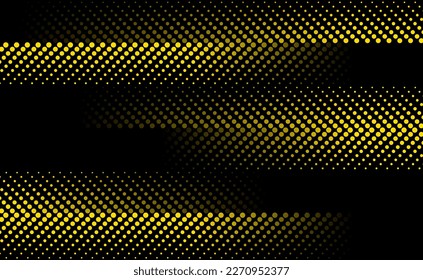 Abstract yellow dotted lines pattern geometric background. Vector minimal design