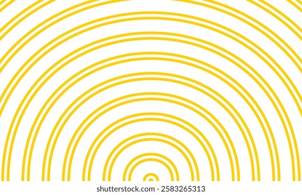 abstract yellow double line circle pattern can be used background.