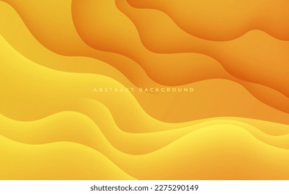 abstract yellow dynamic wavy shadow and light modern design geometric futuristic vector background illustration.