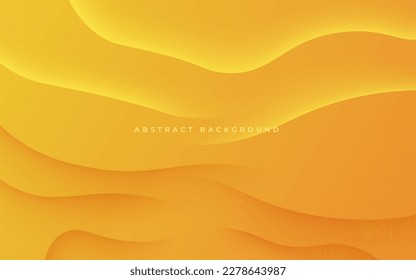 abstract yellow dynamic wavy shadow and light modern design geometric futuristic vector background illustration.