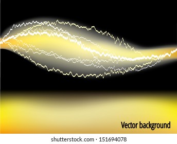 Abstract yellow electric background. Vector illustration. 