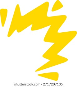 Abstrakter gelber elektrischer Funke oder Blitz-Comic-Explosion