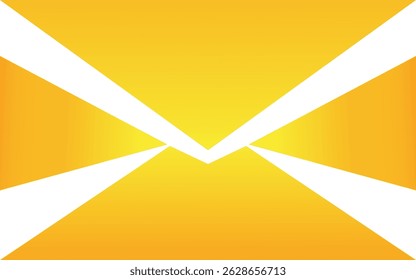 Ilustração abstrata do vetor do envelope amarelo.
