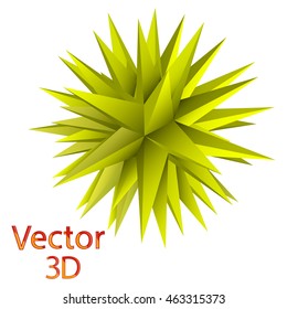 Abstract yellow figure with spikes