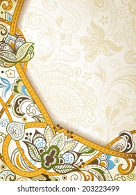 Abstract Yellow Floral Background