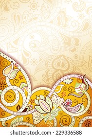 Abstract Yellow Floral Background
