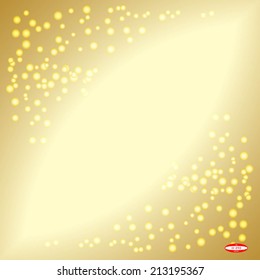  abstract yellow floral pattern golden texture with beige bubbles vector