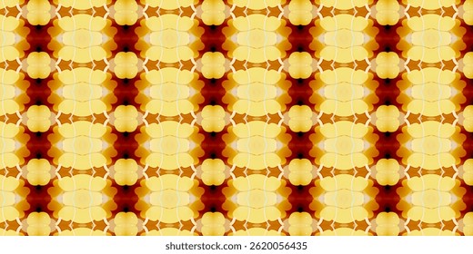 Abstract Yellow Floral Pattern with Warm Tones