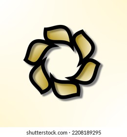 Abstract Yellow Flower Logo Design Vector