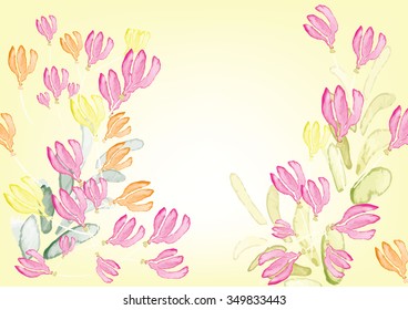 abstract yellow flowers background 