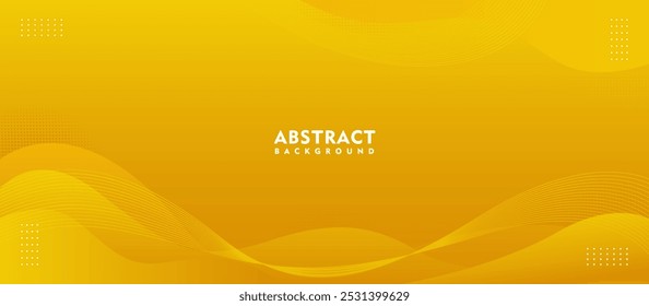 Abstract Yellow Fluid Background Template. Modern background design. Gradient color. Suitable for banner and poster designs