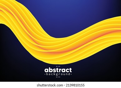 Abstract yellow fluid digital technology, smooth particle wave, big data techno, design concept background and wallpaper, Vector illustration
