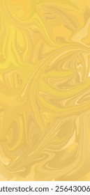 Abstract Yellow Fluid Marble Texture Background