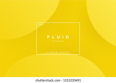 Abstract yellow fluids form composition trend background. Fluids, wavy, dynamic background, gradient color, flowing shapes,. Usable for landing page. Trendy and modern background color.