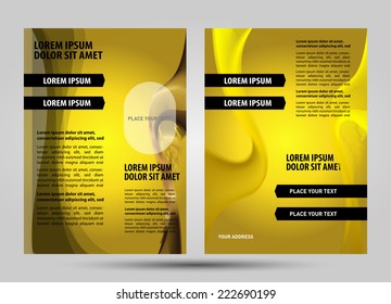 Abstract yellow flyer vector illustration 