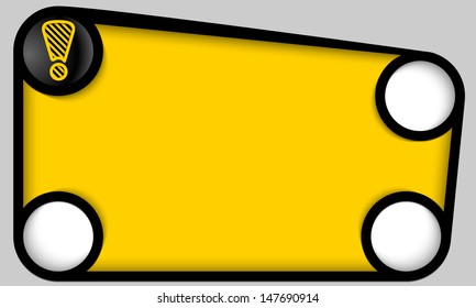 abstract yellow frame with alert icon