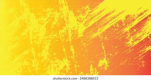 Abstract yellow frame on light background. Sports design in grunge style. Illustration for sports, athletics, training, exercise, etc.