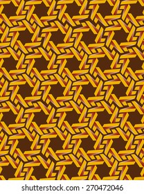 Abstract yellow gear elements on brown background