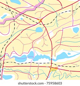 Abstract yellow geography map