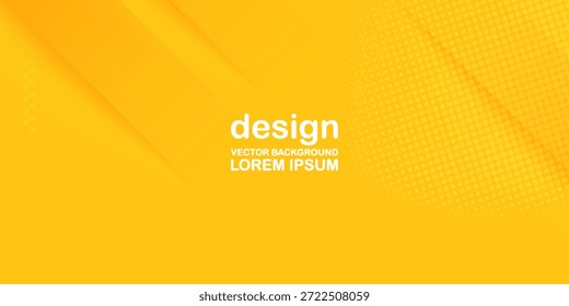Fondo geométrico amarillo Abstractas con capas diagonales y puntos semitonos. Diseño moderno de moda en Ilustración vectorial
