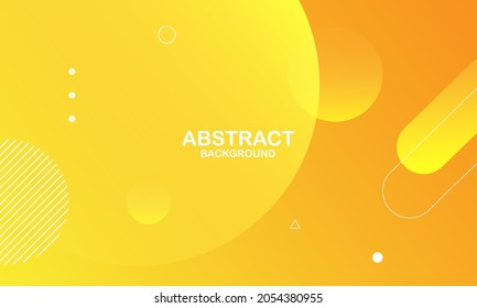 Abstract yellow geometric background. Dynamic shapes composition. Cool background design for posters. Vector illustration