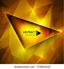 Abstract yellow geometric background - eps10 vector
