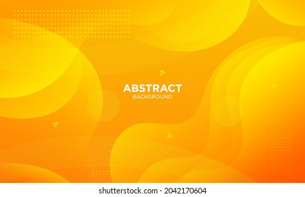 Abstract Yellow geometric background. Modern background design. gradient color. Fluid shapes composition. Fit for presentation design. website, basis for banners, wallpapers, brochure, posters