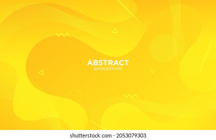 Abstract Yellow geometric background. Modern background design. gradient color. Fluid shapes composition. Fit for presentation design. website, basis for banners, wallpapers, brochure, posters