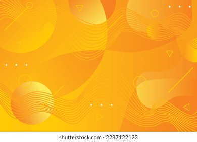 Abstract Yellow geometric background. Modern background design. gradient color. Fluid shapes composition. Fit for presentation design. website, basis for banners, wallpapers, brochure, posters