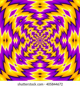 Abstract yellow geometric background (optical illusion of movement)