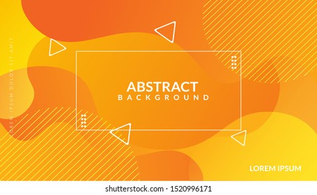 abstract yellow geometric background. trendy gradient shape composition abstract style design vector