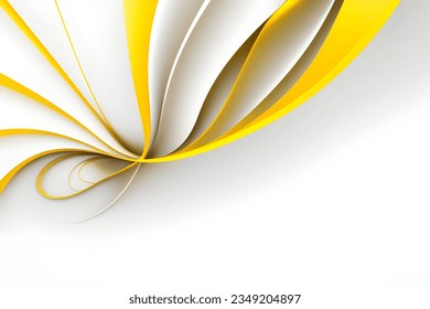 Abstract yellow geometric. Isolate on white background. Vector illustration.