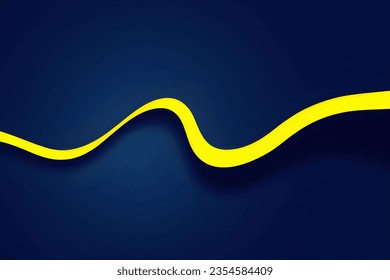 Abstract yellow geometric. Isolate on blue background. Vector illustration.