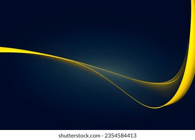 Abstract yellow geometric. Isolate on blue background. Vector illustration.