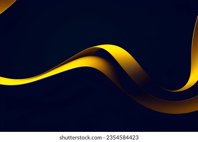 Abstract yellow geometric. Isolate on blue background. Vector illustration.
