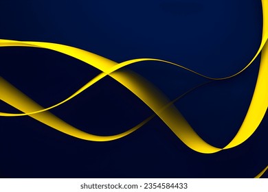 Abstract yellow geometric. Isolate on blue background. Vector illustration.