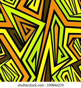 Abstract yellow geometric seamless pattern.