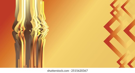 Abstract Yellow geometric shapes  background  for your design