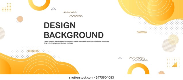 Abstract with Yellow Geometric Shapes Combination Background, used for your ad banners, sale banner template, and more