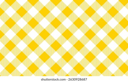 abstract yellow gingham pattern art can be used background.