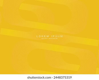 Abstract yellow glowing geometric lines on dark yellow background. Modern shiny yellow lines pattern. Futuristic technology concept, suitable for covers, posters, banners, brochures, websites, etc.