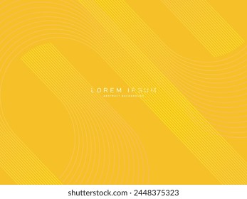 Abstractas amarillo brillante líneas geométricas sobre fondo amarillo oscuro. Patrón moderno de líneas amarillas brillantes. Concepto de tecnología futurista, apto para portadas, carteles, Anuncios, folletos, Sitios web, etc.
