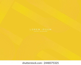 Abstractas amarillo brillante líneas geométricas sobre fondo amarillo oscuro. Patrón moderno de líneas amarillas brillantes. Concepto de tecnología futurista, apto para portadas, carteles, Anuncios, folletos, Sitios web, etc.