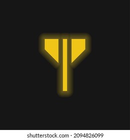 Abstract yellow glowing neon icon