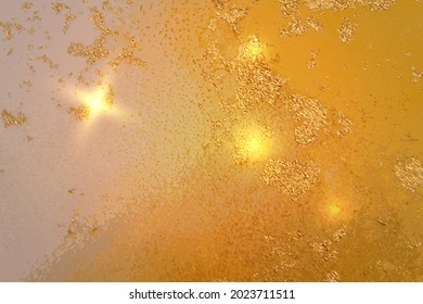 Abstract yellow and gold alcohol ink pattern with marble texture. Luxury background with watercolor splash for poster, flyer, brochure design. Modern fluid art with golden glitter.