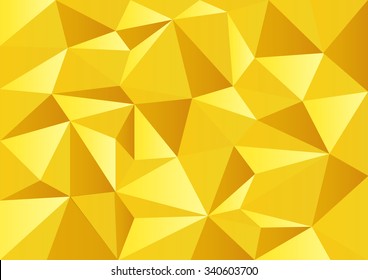 Abstract Yellow Gold Celebration Polygon Background Vector Illustration