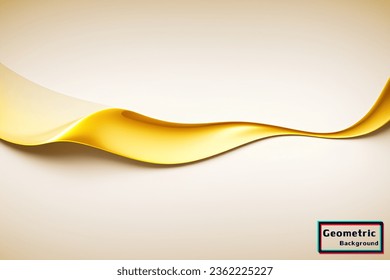 Abstract yellow and gold geometric. Isolate on white background. Vector illustration.