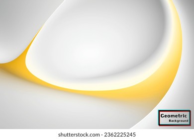 Abstract yellow and gold geometric. Isolate on white background. Vector illustration.
