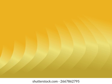 El fondo degradado Abstractas amarillo y dorado presenta líneas onduladas y curvas que fluyen dinámicas, perfectas para portadas, productos para mujeres, carteles, Anuncios, volantes, Sitios web, etc.