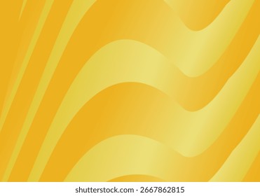 Abstract yellow and gold gradient background features dynamic flowing wavy and curved lines, perfect for covers, women's products, posters, banners, flyers, websites, etc.